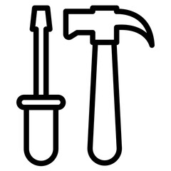 hammer and screwdriver