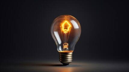 A light bulb in the picture against a gray background