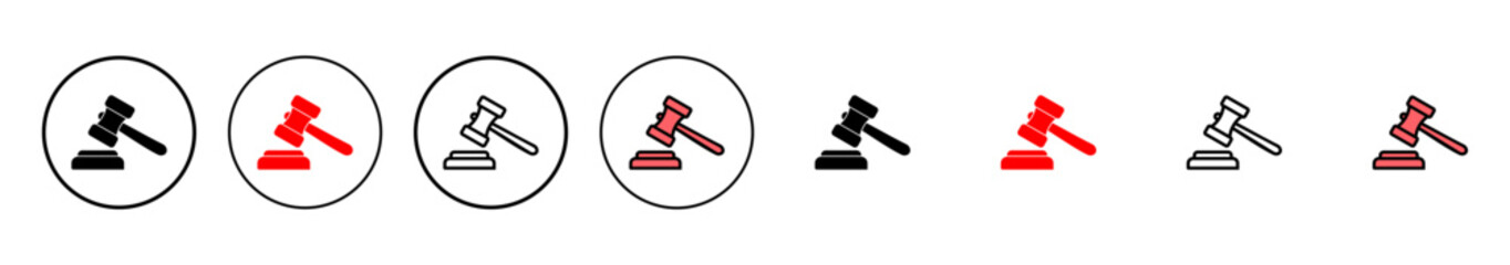 Gavel icon vector illustration. judge gavel sign and symbol. law icon. auction hammer