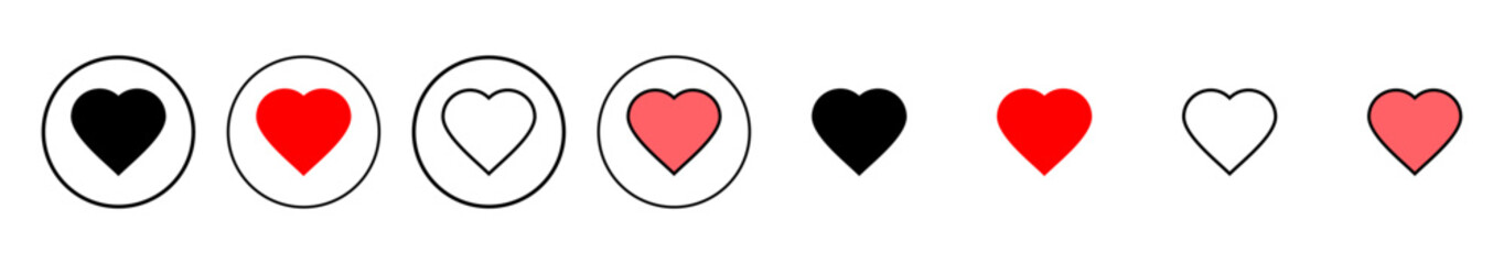 Love icon vector illustration. Heart sign and symbol. Like icon vector.