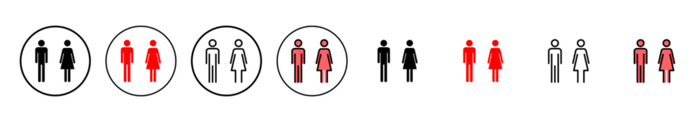 Man and woman icon vector illustration. male and female sign and symbol. Girls and boys