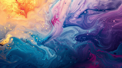 Colorful Oil in Water