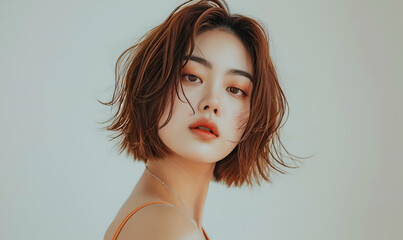 Short Bob Hairstyle with Soft S-shaped Curves