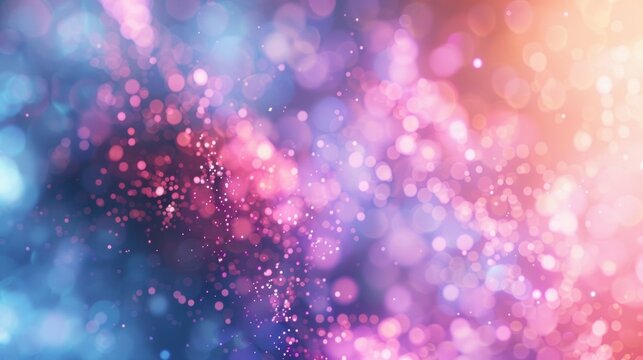 Defocused ethereal lights and soft pastel colors create a dreamy background for the digital learning platform interface evoking a sense of calm and focus on the educational materials .