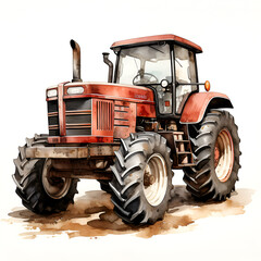 Obraz premium Tractor clipart (white background