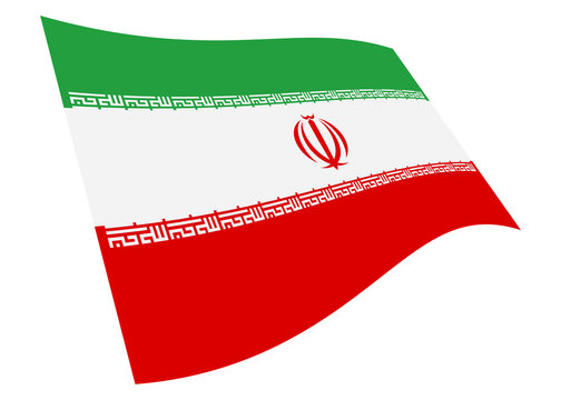 Iran waving flag 3d illustration