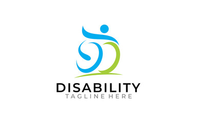 Illustration graphic vector of modern passionate disability people logo design template