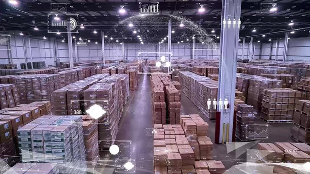 Smart supply chain operation with real-time tracking technology in a warehouse