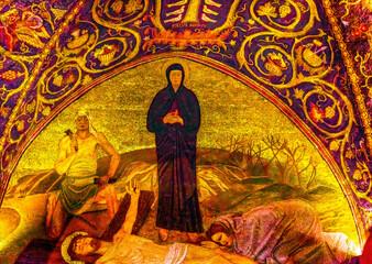 Mary Dead Jesus  Mosaic Church of Holy Sepulchre Jerusalem Israel - 784876793