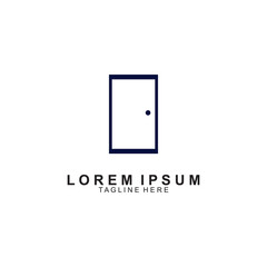 Modern Door Logo Design Vector.