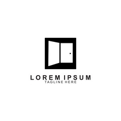 Modern Door Logo Design Vector.