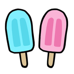 アイスキャンディ　イラスト