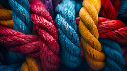 Unity in Diversity Colorful Ropes Intertwined in Harmony