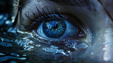 The fluidity of the tear captures the ebb and flow of human emotion everchanging yet always present. .