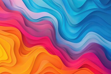 Obraz premium Vibrant groovy cartoon gradient, dynamic and colorful design gradient, retro-inspired illustration, a modern nostalgic charm.