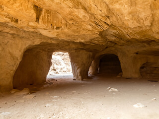 inside the cave in cyprus, caves