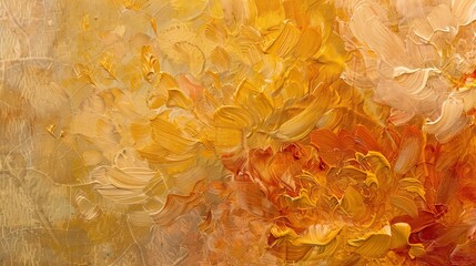 Close view, autumnal equinox, abstract bloom, golden leaves palette, harvest light  - obrazy, fototapety, plakaty