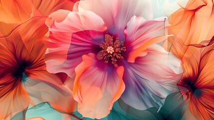 Obraz premium Abstract flower backgrounds can evoke feelings of freshness, vitality, and natural beauty, making them sought after for design projects.