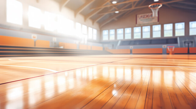Basketball close-up on the court