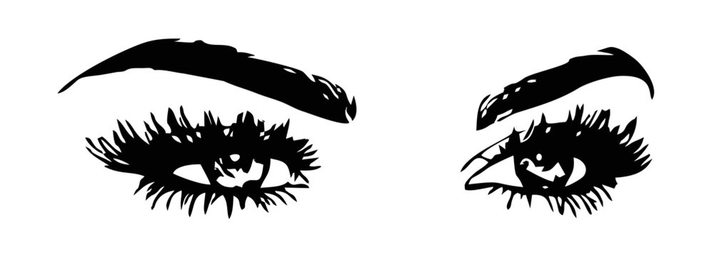 Lashes and eyes female
