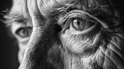 The creases around the eyes soften as they close in contemplation giving the face a sense of calm. .