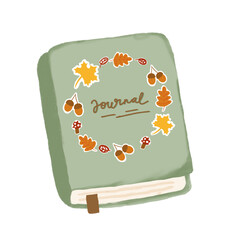 Journal Book Illustration Autumn Theme