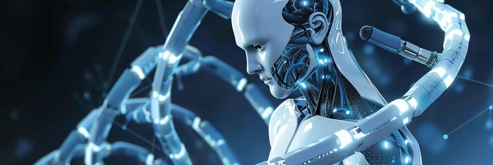Artificial Intelligence Genetic Enhancement wallpaper, banner website