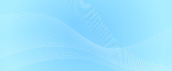 波のような青いウェーブラインのベクター背景画像	
