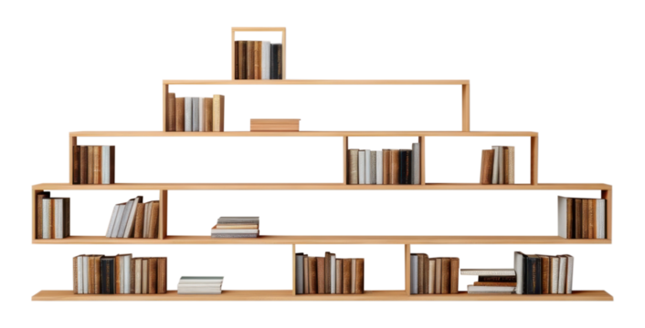 PNG Abstract bookshelf