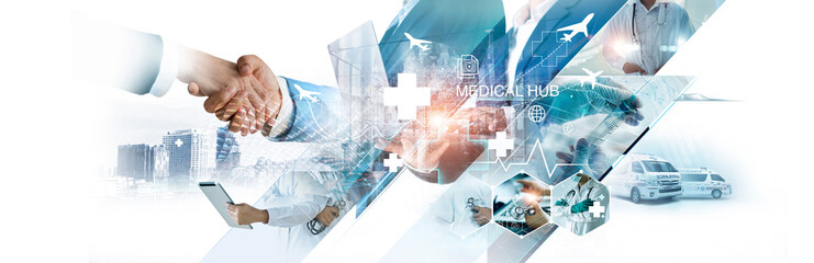 Medical hub, Healthcare business, Health tourism and international medical travel insurance....