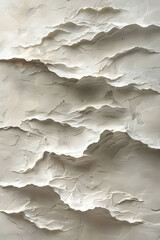 Geological phenomenon captured on white wall resembles waves of rock formation