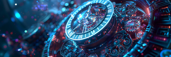 Innovative Concept of Time : Blending Technology & Philosophy in a Futuristic Frame