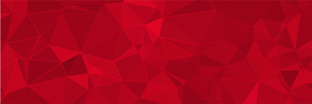 abstract red polygonal background with triangles