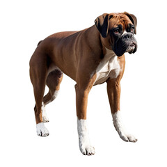 boxer dog on Transparent Background PNG Generative AI