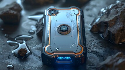 Rugged Tactical Smartphone with Metal Details
