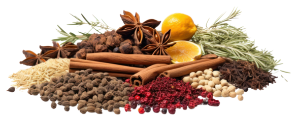 PNG  Immunity booster herbs spice food white background