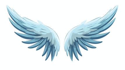 Wing feather animal bird angel icon. Isolated and f