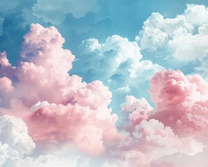 The sky is filled with pink and blue clouds, creating a serene
