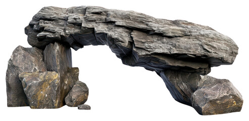 PNG  Rock heavy element Bridge shape wood white background sculpture