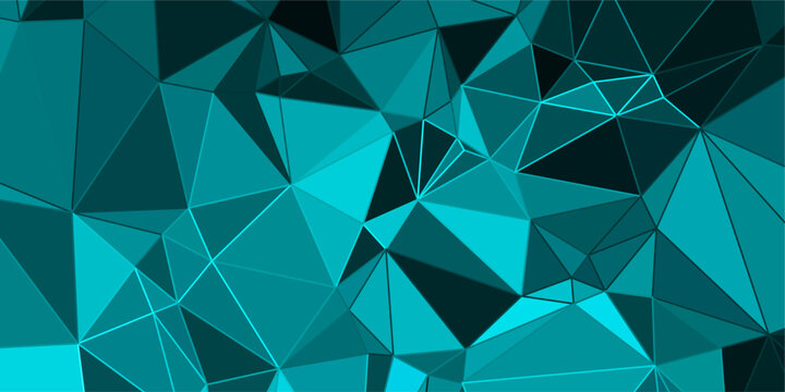 abstract blue teal polygonal background with triangles