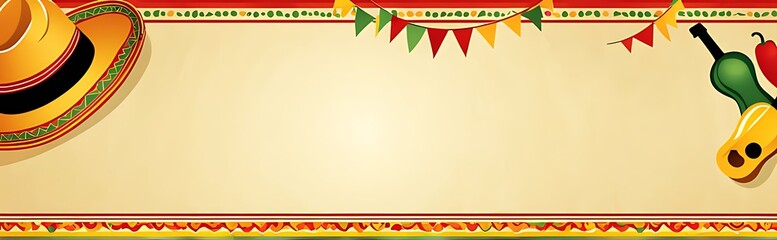 Obraz premium 3d illustration Cinco de Mayo background with copy space 