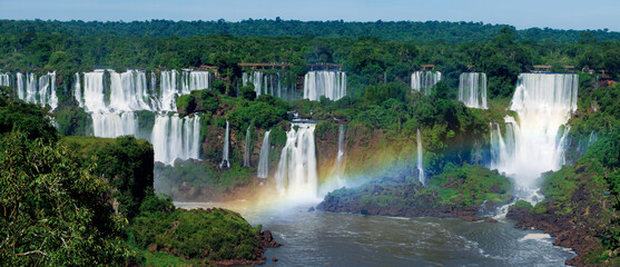 Panoramic View of Iguazu Falls 