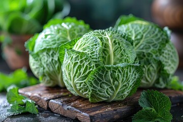 Fresh and Vibrant Cabbage: A Close-Up Look at Nature's Nutrient-Packed Superfood