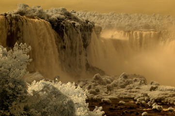 Iguazu Falls in Infrared