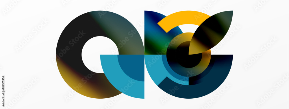 Poster a colorful logo with the letters a and g on a white background . high quality