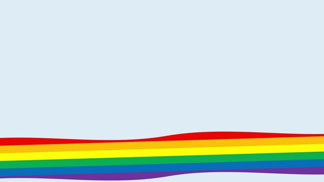 pride month animated background illustration of rainbow flag animation with copy space 