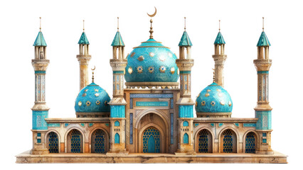 PNG 3d illustration ramadan architecture building dome
