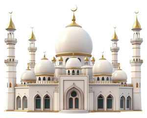 PNG 3d illustration ramadan architecture building dome
