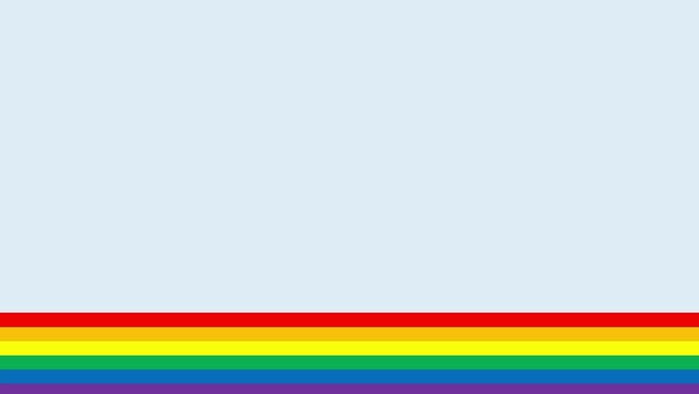 pride month animated background illustration of rainbow flag animation with copy space 