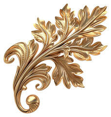 PNG A baroque leaf jewelry pattern brooch - obrazy, fototapety, plakaty